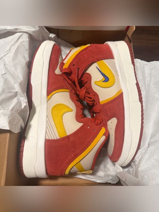 Nike Shoes - Nike Dunk High Up "Cinnabar" Women's Shoes Red-Gold - size 6.5